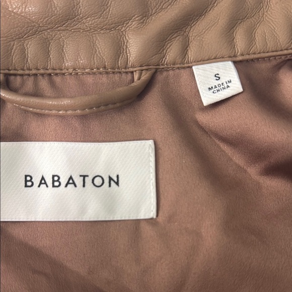 BABATON WOMEN'S TAN FAUX LEATHER JACKET SIZE SMALL - Picture 11 of 13